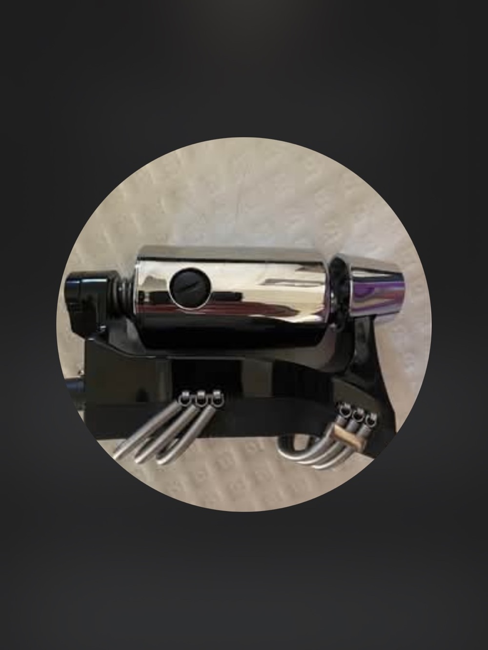 Chrome and Black hand massager